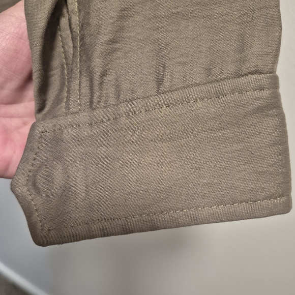 LOGO By Lori Goldstein Lace-Trimmed Women's Jacket in Green - Picture 7 of 15